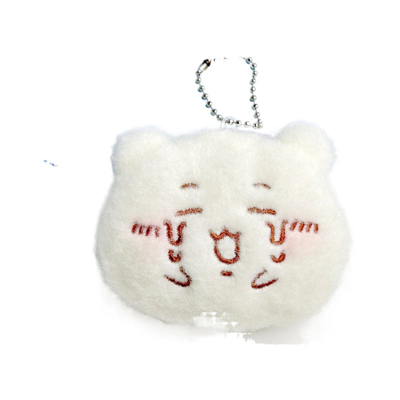 Cute Plush Squeak Chikawas Keychain for Women Kawaii Bag Charms Cartoon Anime Key Chains Cotton Filling Doll Girl Gift