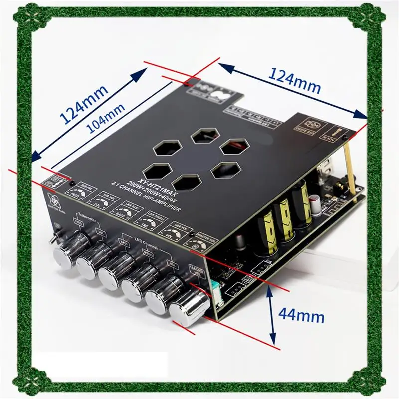 24시간 배송 HT21MAX 스피커 보드 200Wx2+ 400W 2.1 채널 고출력 블루투스 디지털 사운드 앰프 보드 서브우퍼 TPA