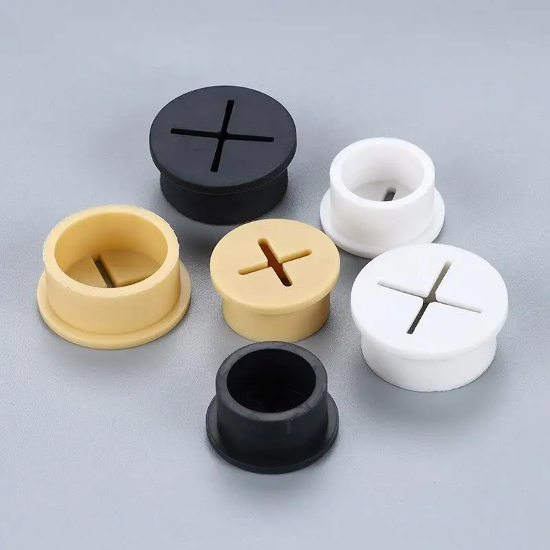 10PCS Office Round Desktop Port Table For USB PC Computer Desk Cable Hole Cover Storage Accessories Desk Cord Grommet Organizer