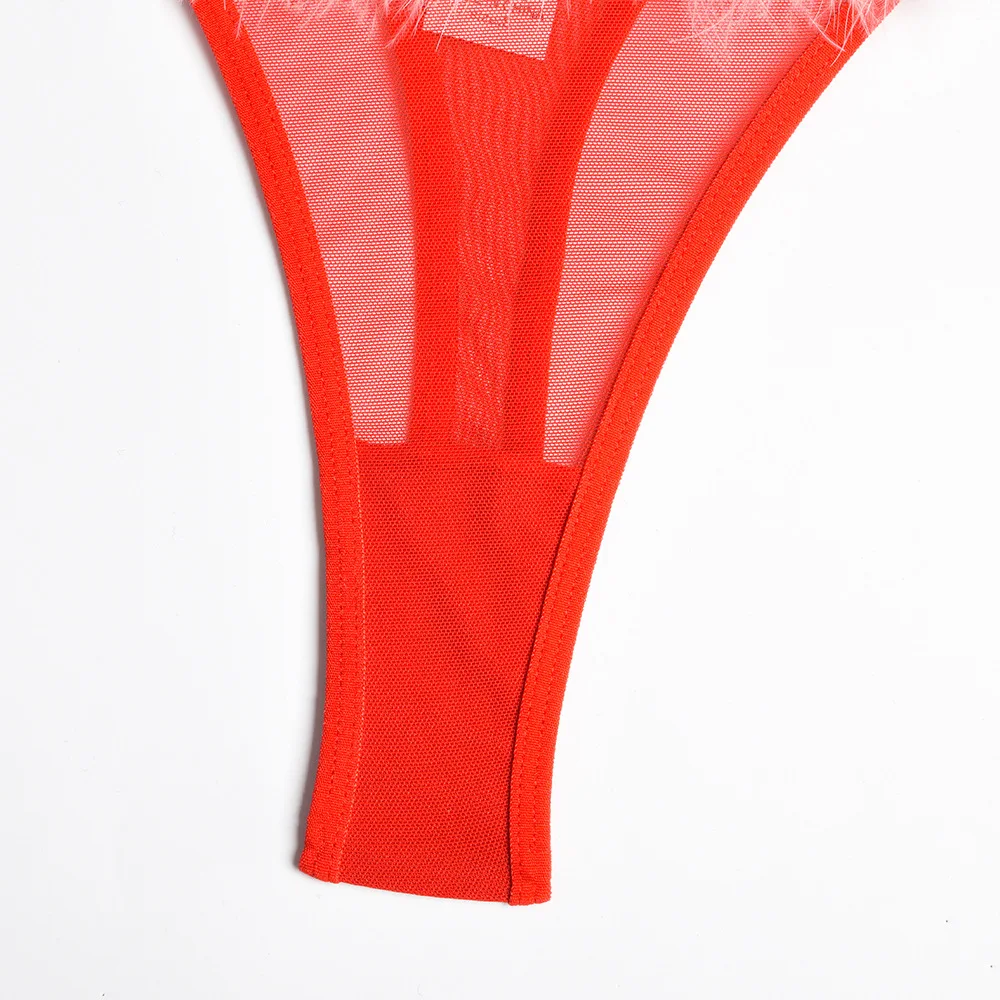 Women Christmas and New Year Romantic Lingerie Set Mesh Patchwork Set Carnival Party Women's Romantic Wear Gift Private Delivery