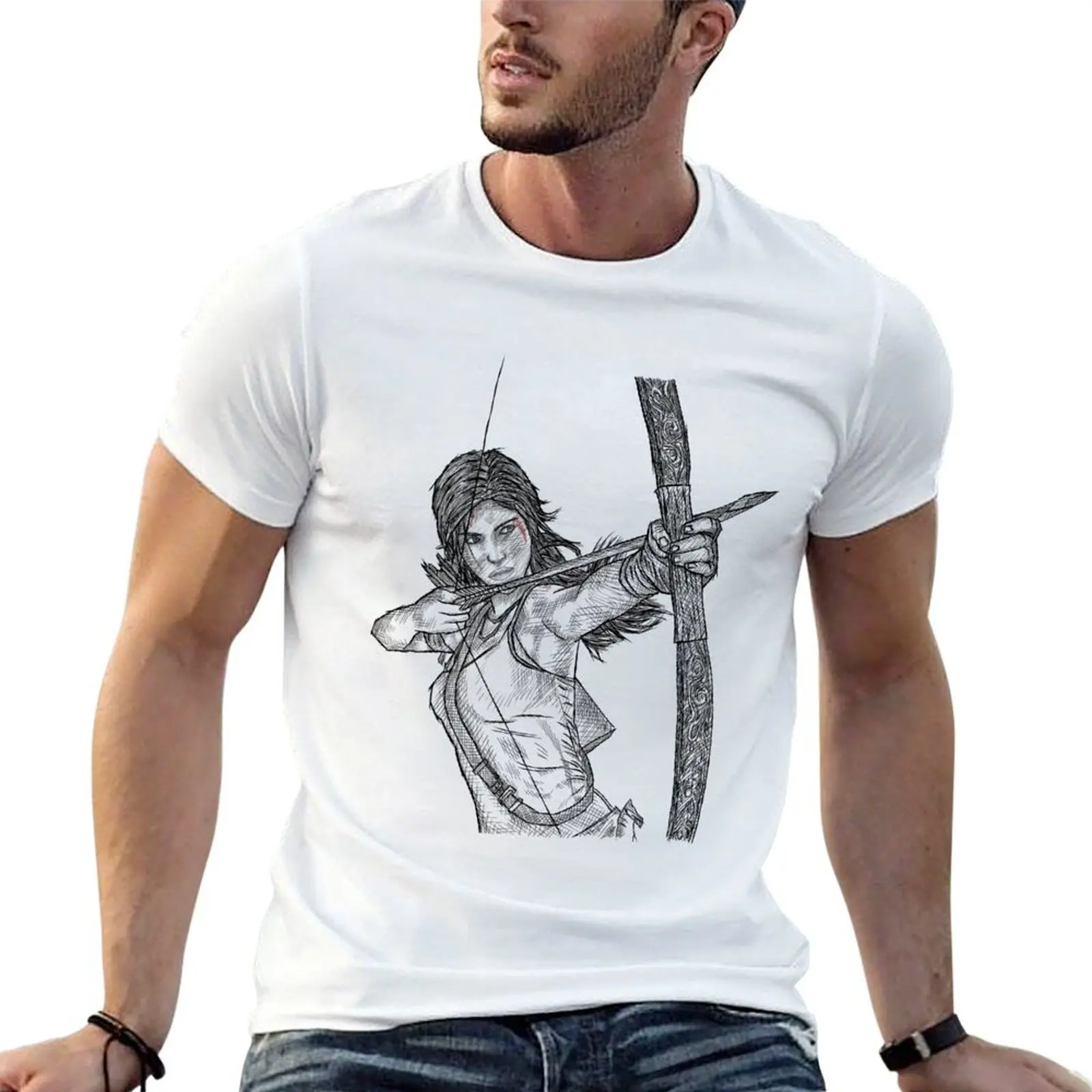 

Lara Croft - Tomb Raider by Simonpdv T-Shirt man t shirt summer t shirt man casual T-Shirt
