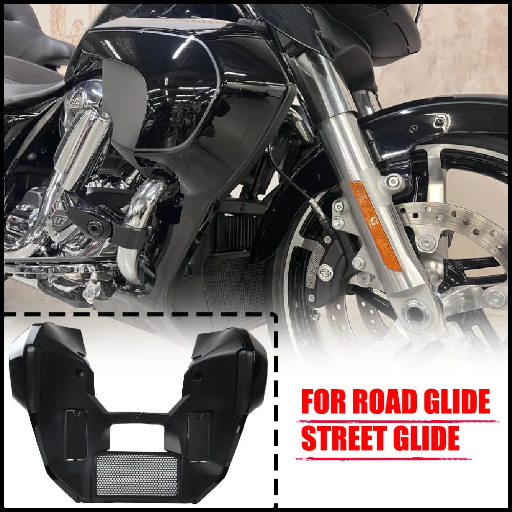 Motorcycle Fairing Lowers & Extended Chin Spoiler Kit Fit For Harley Touring CVO Street Road Glide FLHX FLTRX 23-24 FLHXU 24-Up