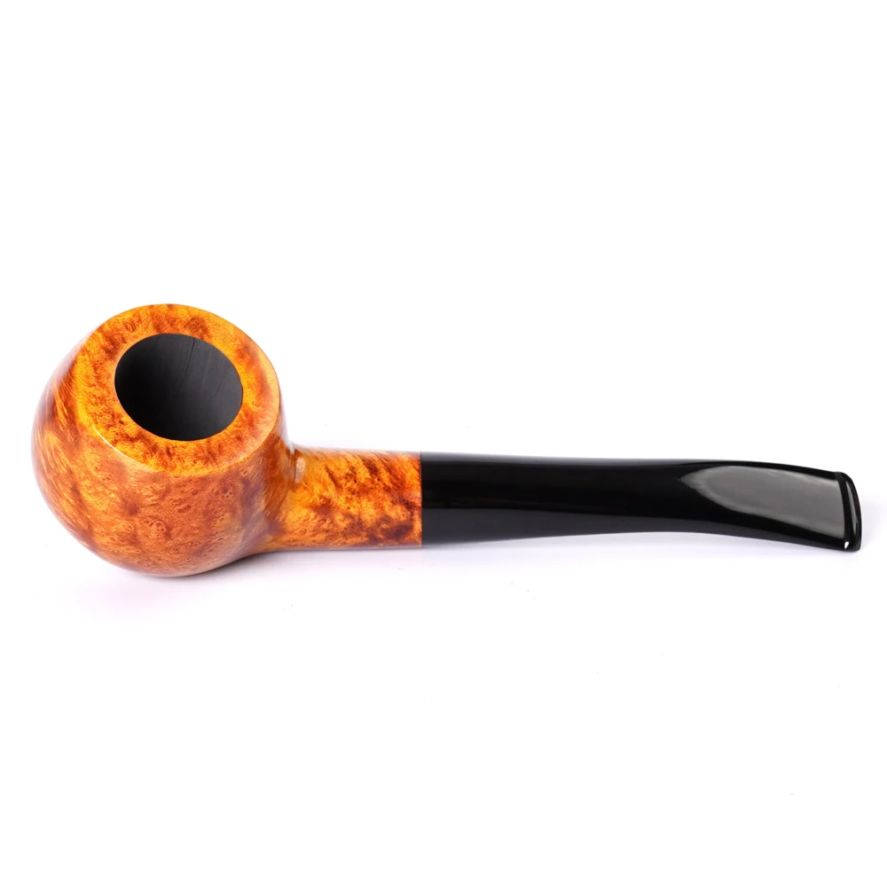 Imagem -04 - Handmade Briar Tobacco Pipe com Alça Curva Pequeno Tubo de Tomate Bocal Acrílico Pipe Channel Pai Presente Holmes mm