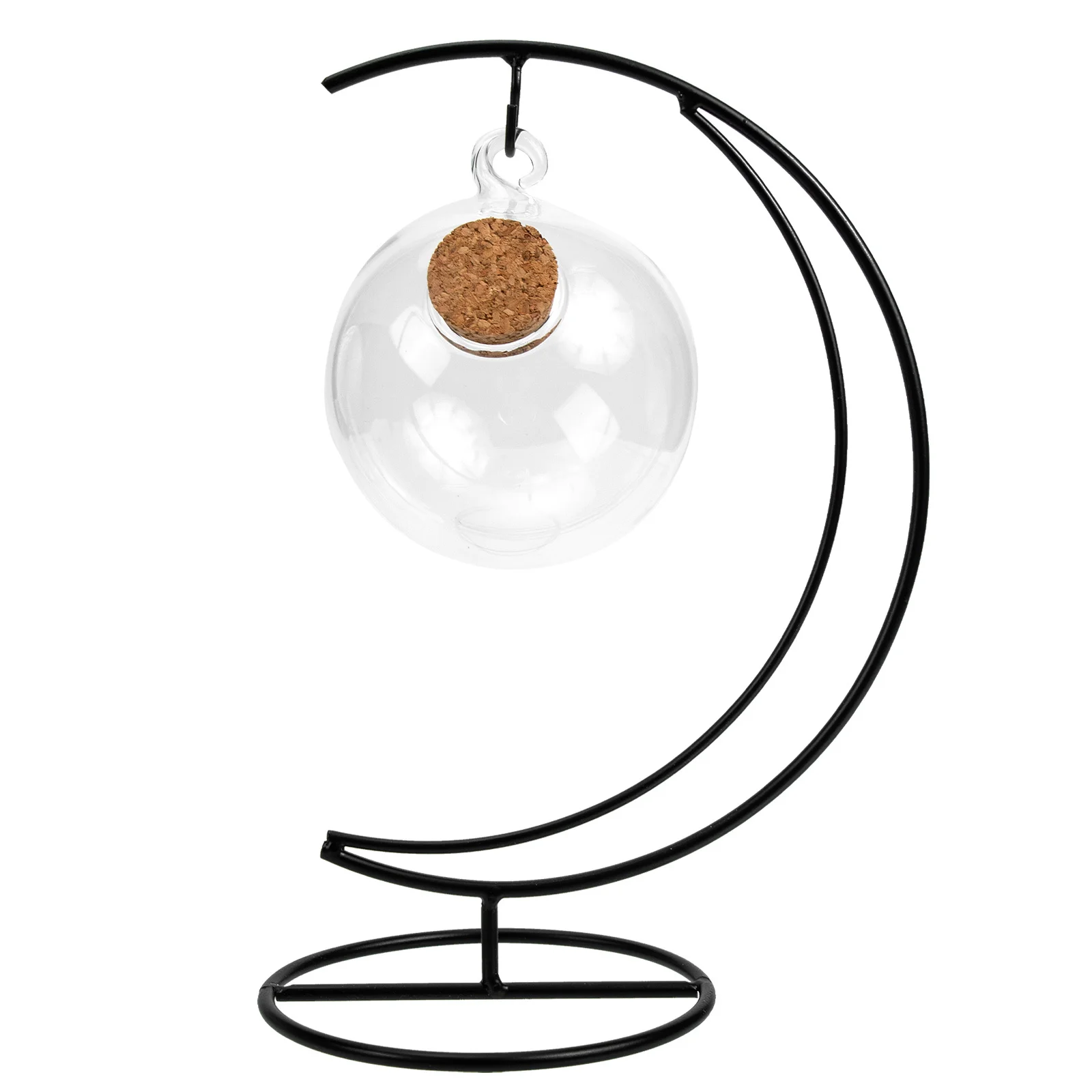 

1Set Landscape Bottle Premium Glass with Cork Lid Hanging Wishing Jar Origami Decorative Empty Ornament Holder