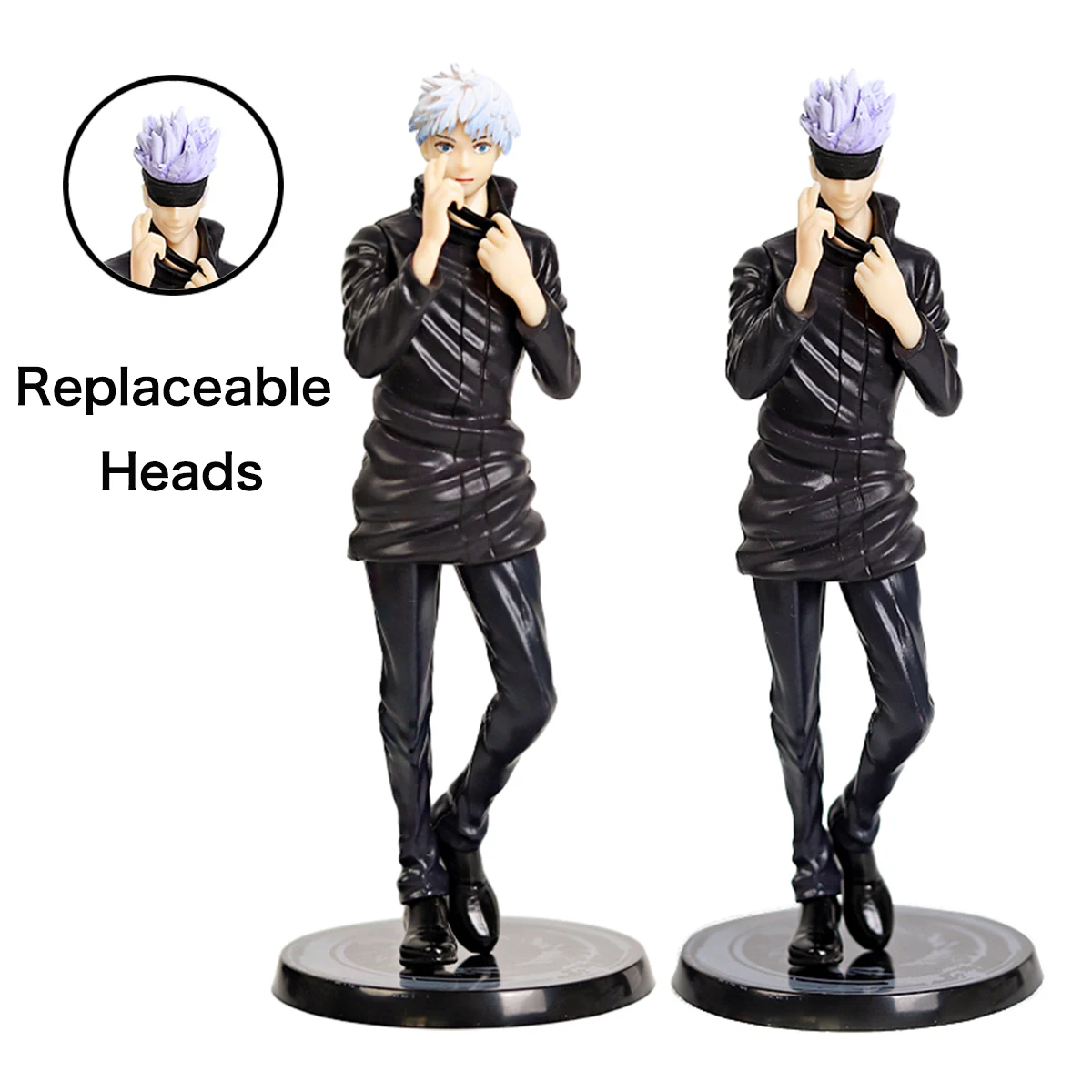 Anime Jujutsu Kaisen Satoru Gojo Figure Interchangeable Head Model Toy Gift Collection Itadori Yuji Action Figure PVC