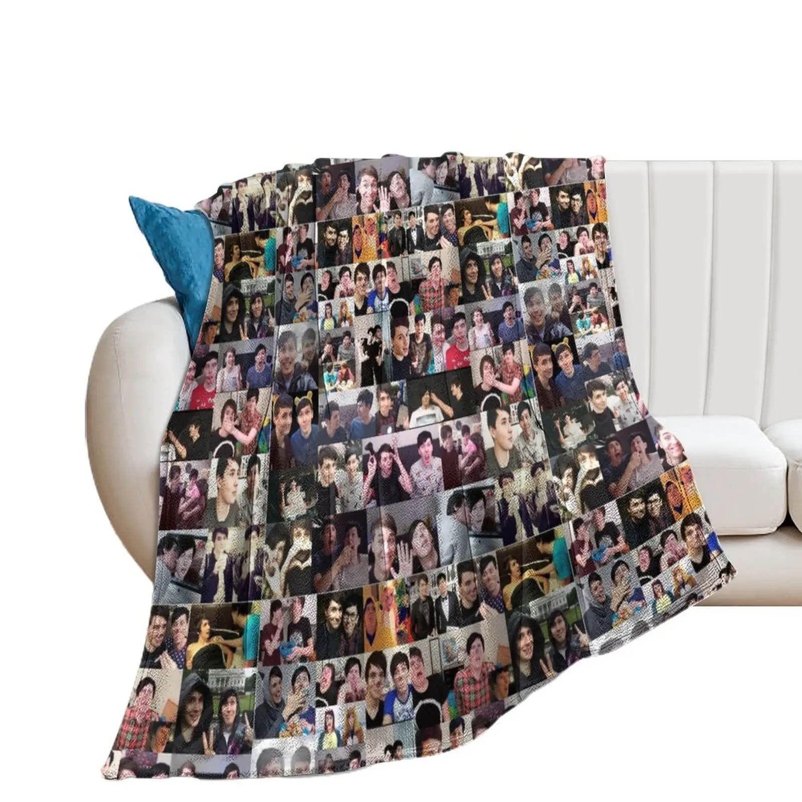 

Dan and Phil! Throw Blanket Multi-Purpose Plaid on the sofa Sofa Throw Blankets