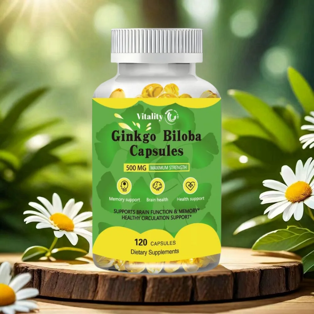 Vitality Ginkgo Biloba Extract, Improves Brain, Memory, Improves Circulation, Improves Cognitive Function, Increases Energy