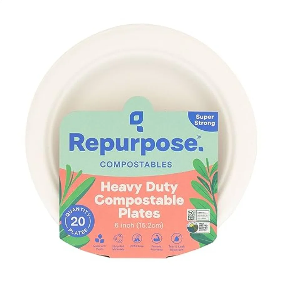 Repurpose 6" EcoDessert Plates 20 Count