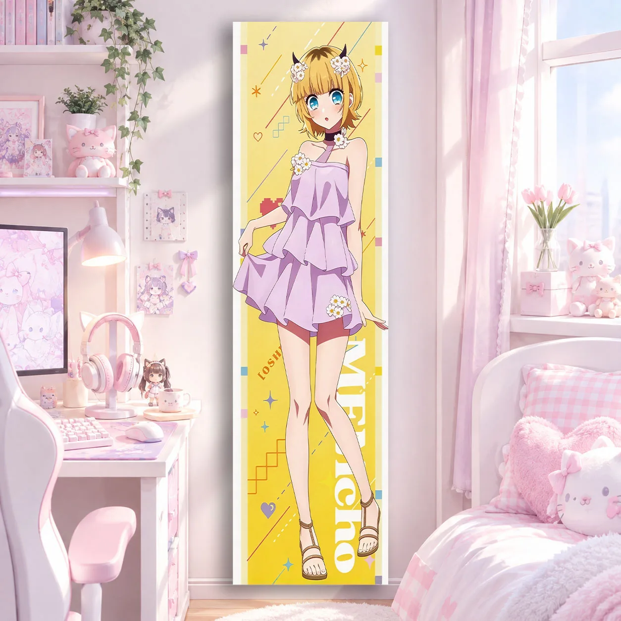Mem-cho Moe Tapestry Moe 2000s Style Y2K Sweet Dress Girl Large Long Tapestry Suitable For Bedroom House Dorm Wall Decor