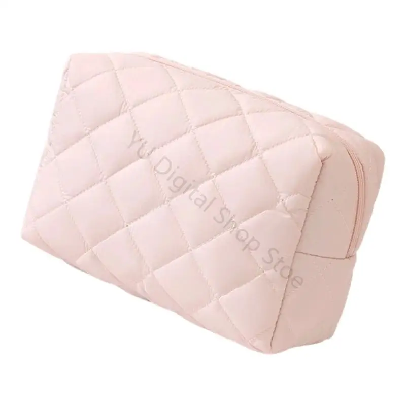 96BA Reise-Kulturbeutel, Make-up-Kosmetiktasche, gestepptes Design und einfacher Zugang mit Reißverschlüssen – Detail 10