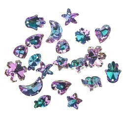 3PCS/Lot Crystal Acrylic heart moon shape with necklace Diy jewelry Accessories Rhinestone Acrylic Pendant decoration Crafts