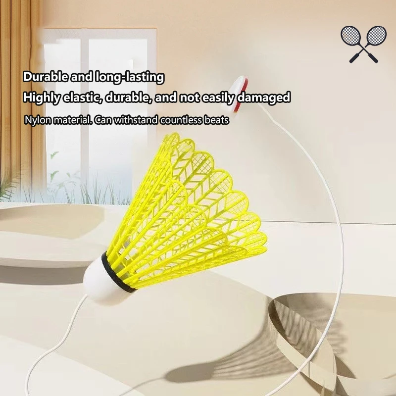 1Set Badminton Individual Trainer Automatic Rebound Line Indoor Children's Practice Tool Badminton Fighting Alone Exercise Tools