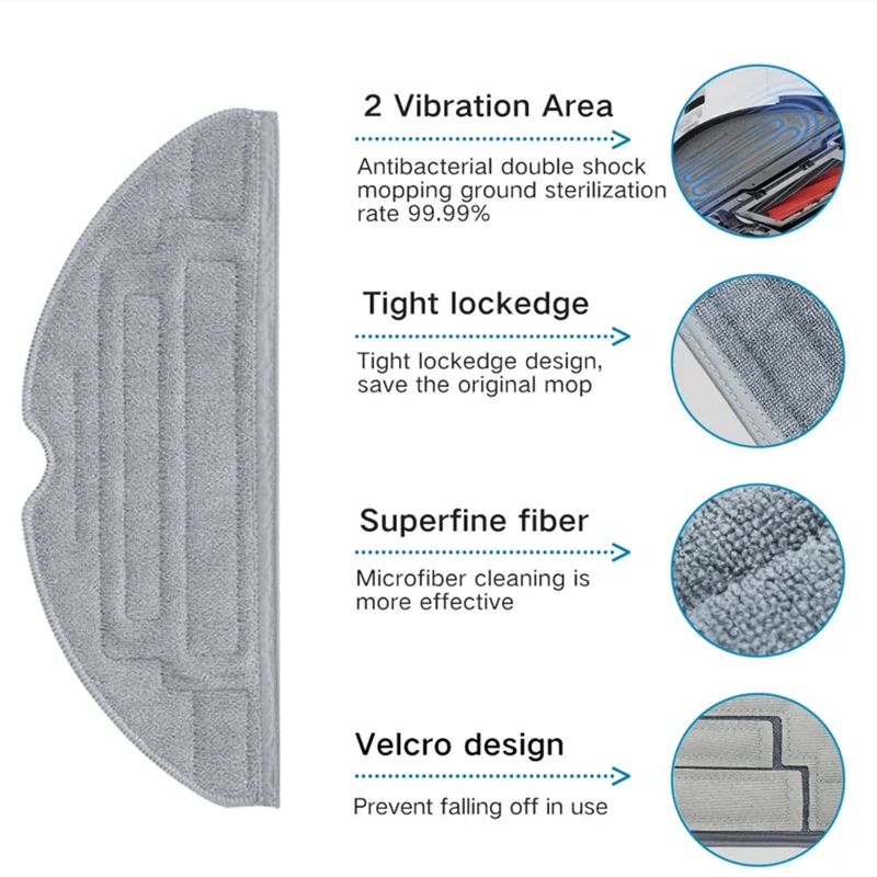 A01V-22PCS Washable Filter Mop Side Brush Dust Bags For Roborock S8 Pro Ultra /S8+/S8 Robot Vacuum Cleaner Replacement Accessori