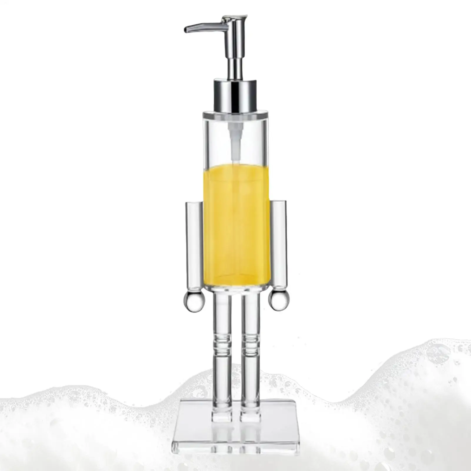 

Christmas Clear Shower Gel Bottle Nutcracker Hand Soap Dispenser Refillable Toner Pump for Bathroom Kitchen Home Apartment Hotel