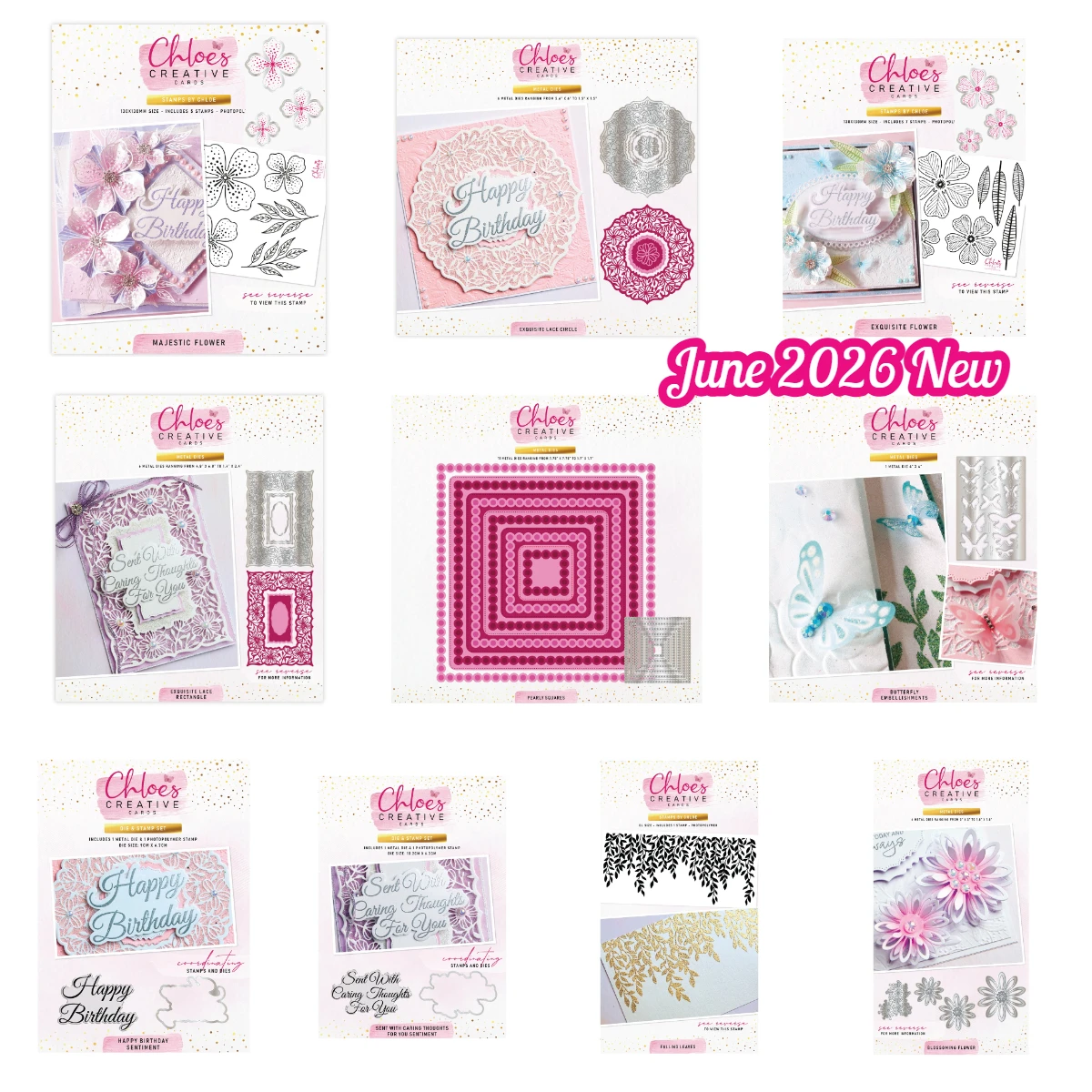 

Dainty Squares Metal Cutting Dies Exquisite Flower Fancy Clear Stamps DIY Cut Craft Baby Collection Sentiments Stamps Scrapbook