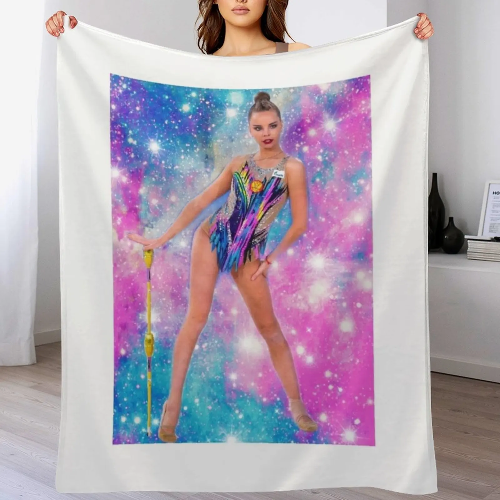 

Rhythmic Gymnastics - Dina Averina clubs Throw Blanket Long Lasting Soft Plush Blanket for Daily Use
