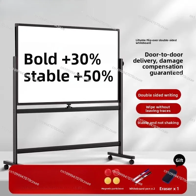 

Whiteboard Writing Board Stand Mobile Office, Dustless Magnetic Conference Training Panel