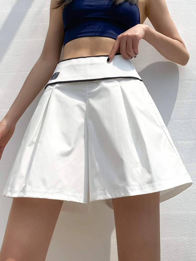 SALIENCY Sportowe Szorty Luźne z Wysokim Stanem Zapobiegające Ekspozycji Cienkie Szorty do Biegania Fitness dla Kobiet Letnie Oddychające Spodnie do Jogi