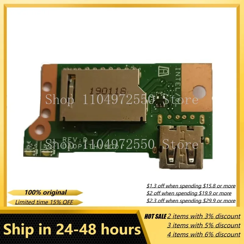Lector de tarjetas SD USB para HP 14-BS BU BW 246 240 G6, accesorio para portátil, periférico de ordenador, repuesto oficial OEM