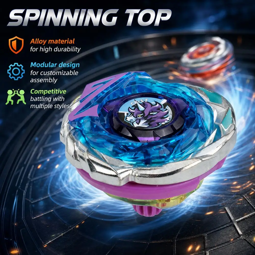 Alloy Battle Spinning Top Toy Detachable Modular Structure With Disassembly Wrench Impact Resistant Kids Competitive Spin Toy