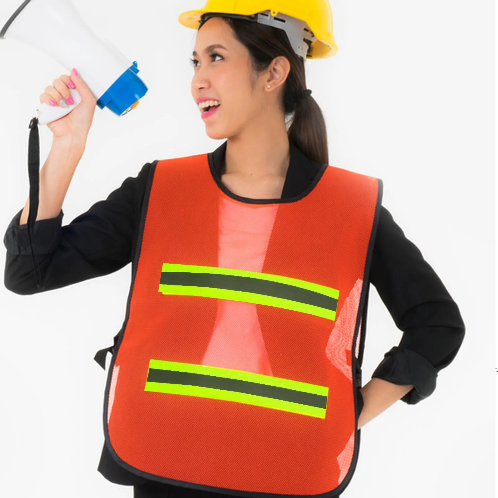1Roll Fabric Reflective Tape Fluorescent Safety Night Visibility Outdoor Activities Warning Signs Steps