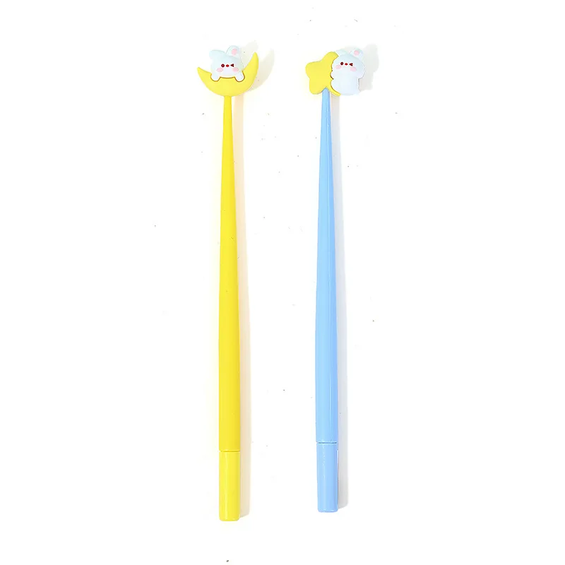 48PCS Cute Creative Cartoon Bunny Silicone Styling Pen Neutral Pen Stationery Customization For Primary And Secondary School Stu