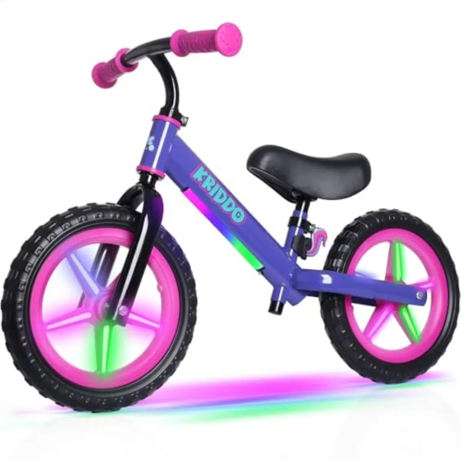

Toddler balance bike for 2-5 years old, lightweight aluminum frame, pastel blue, dual bearing for smoother riding, adjustable s