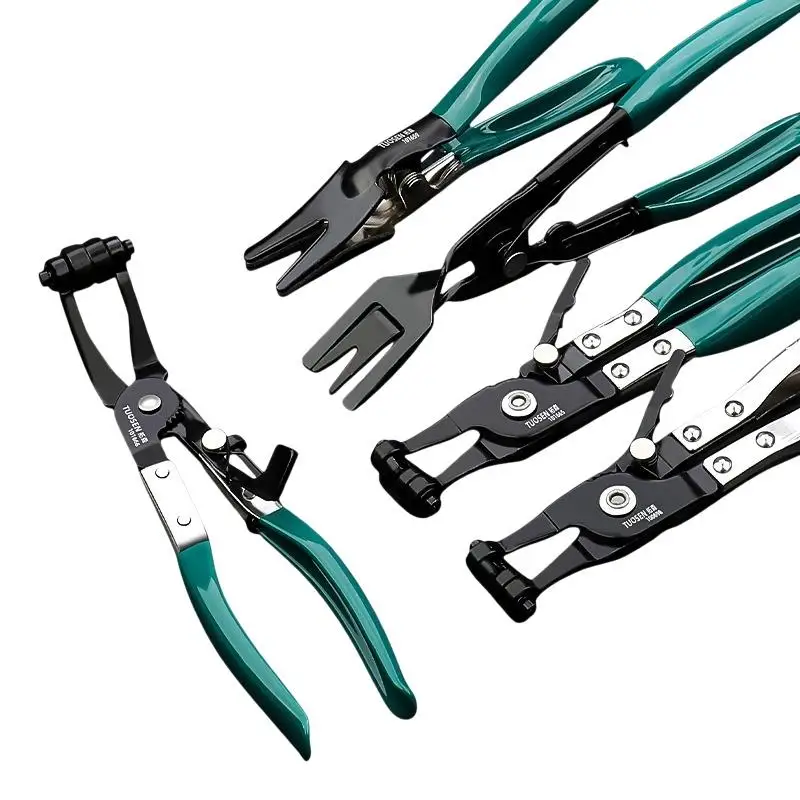 【C】Long Reach Wire Spring Hose Clamp Pliers Tool Auto Removal Hand Cable Type For Car Repairs Hose Clamp Hand-held Clip view 3
