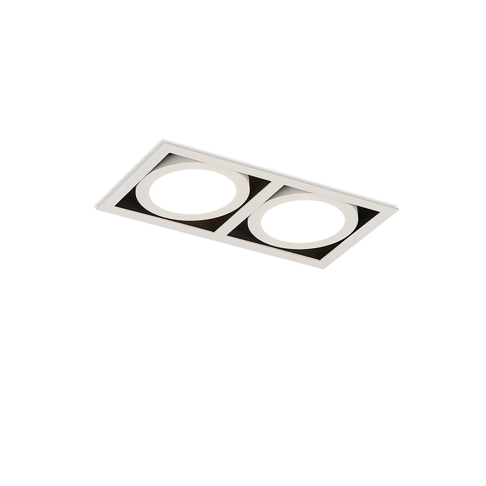 Double Heads Led Downlight LED Rectangular Ceiling Lamp Floodlight Room Embedded 7W 12W 14W 24W Dimmable Lighting Grille Lamp