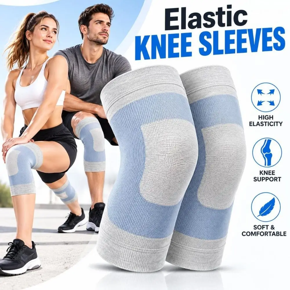New Breathable Elastic Knee Sleeves Non-Slip Lightweight Sports Knee Braces Seamless Warmth Retention Knee Warmers Yoga Dancing