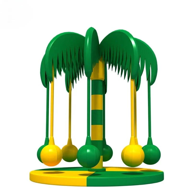 High quality soft rotating indoor electric coconut tree amusement park