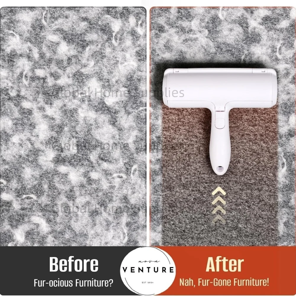 猫と犬の脱毛ローラー,自動クリーニングベース,ソファ,家具,カーペット,カーシート用の動物の毛皮除去ツール