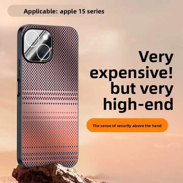 

Матовый кевларовый чехол для iPhone 15 15pro 15plus 15Pro Max, противоударный, с полным покрытием, защита камеры, тонкий деловой стиль