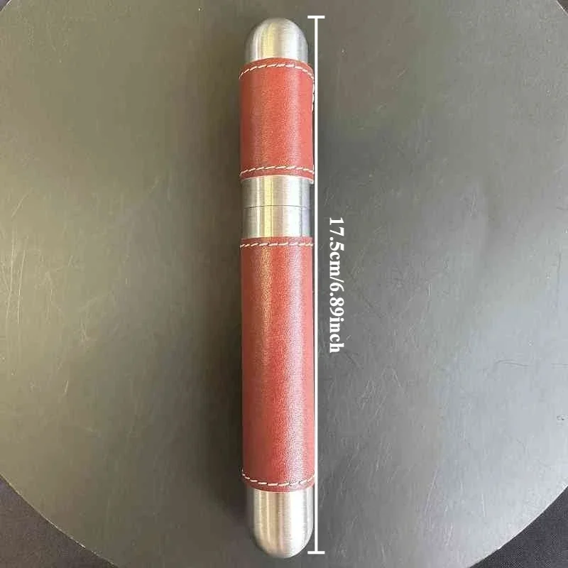 

Single Stainless Steel burgundy Cigar Tube Case Cigarettes Holder Container Portable Cigar Storage Tube Cigar Accessories 118
