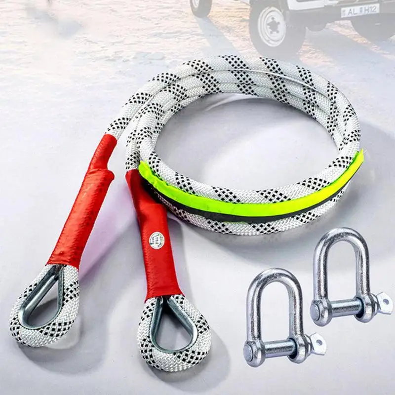 Kinetic Recovery Tow Rope Trailer Rope Great Elongation Towing Strap Professional Recovery Ropes For Sand Snow Ditch Swamp