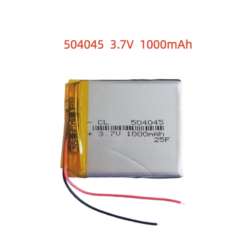 

3.7V 1000mAh Lithium Polymer Lipo Rechargeable battery 504045 replace for mp4 bluetooth GPS wired microphone watches Speaker