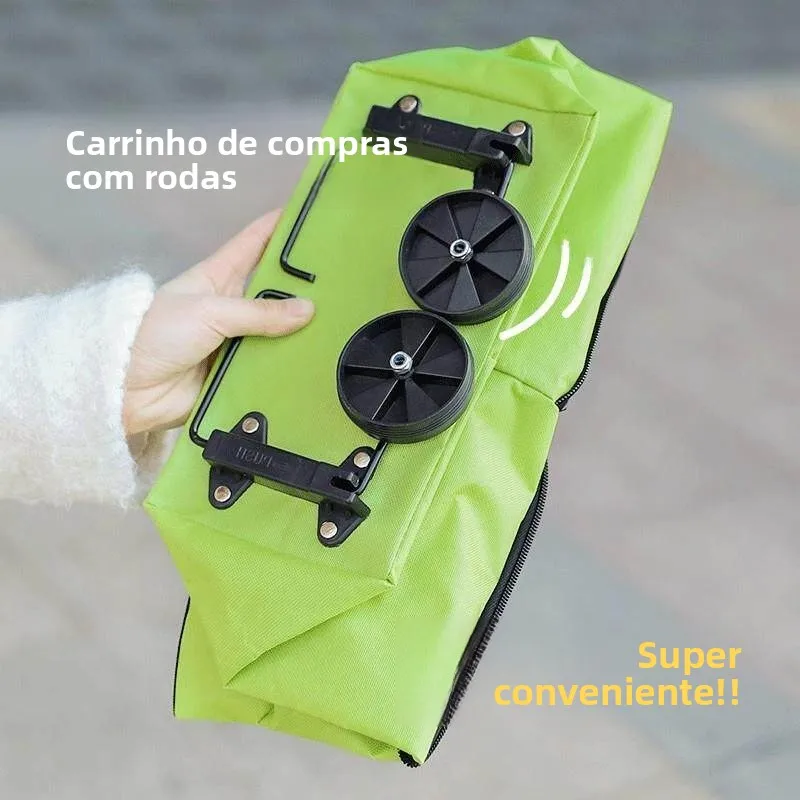 portable-large-capacity-shopping-cart-hand-pulling-vegetable-buying-car-stainless-steel-body-extendable-handle-home-use