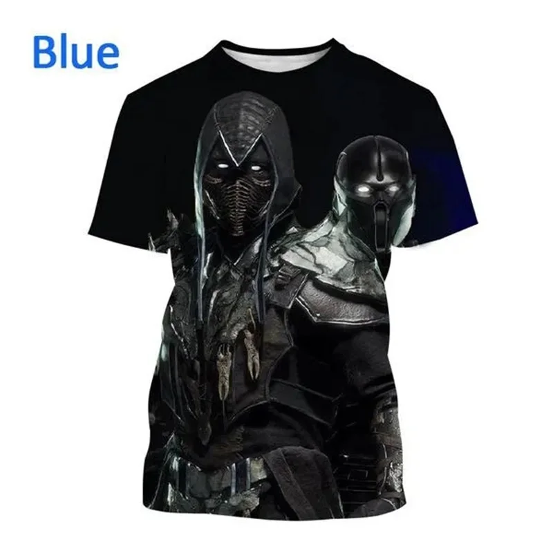 Fighting Game Mortal Kombat T Shirt For Men 3D Printed Summer Casual Cool Tee Tops Mens Short Eleeve Oversized Tshirt Streetwear