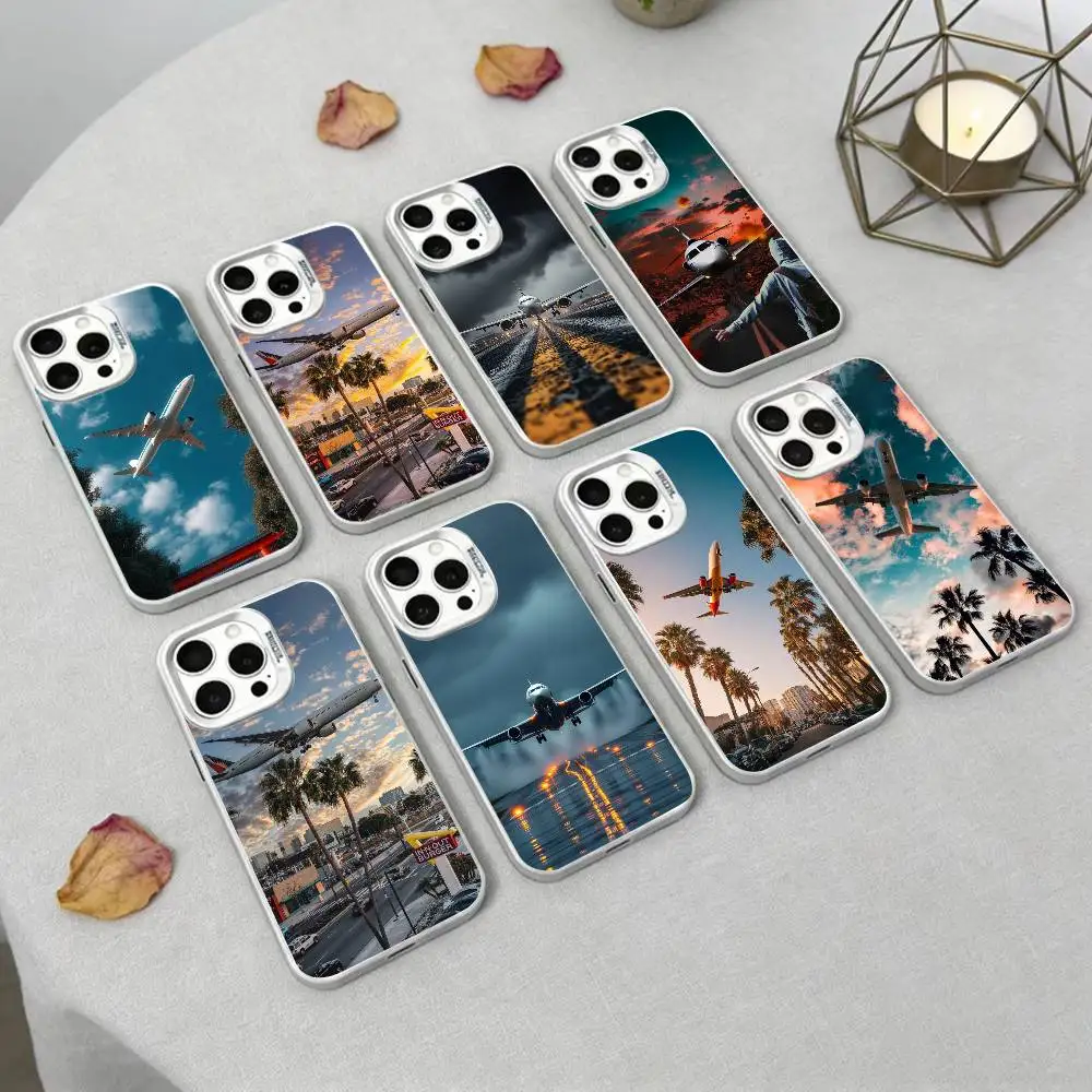 

A-Airplane Phone Case For iPhone 17,16,15,14,13,12,Pro MAX Black Matte Shockproof Cover KEY