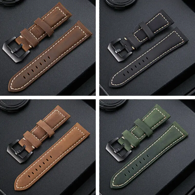 

20mm Leather Watchband Strap For Garmin Fenix 5S Plus Smart Bracelet Wristband Replacement Crazy horse Leather Strap