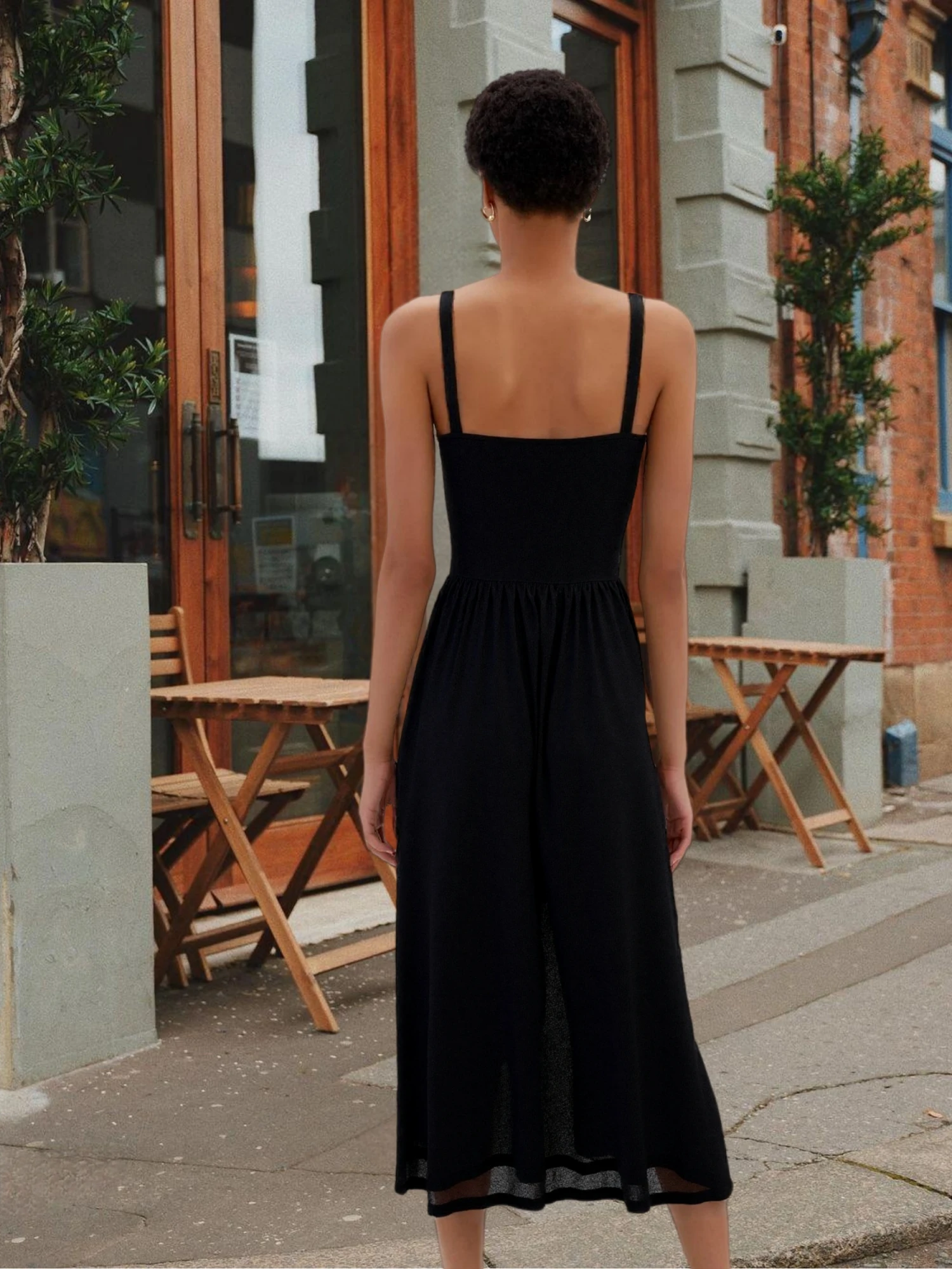 Joyccin Vintage Backless Sundress Womens Trendy Mini Beach Dress Button Detail Summer Casual Sexy Boho Style Sleeveless Vestidos