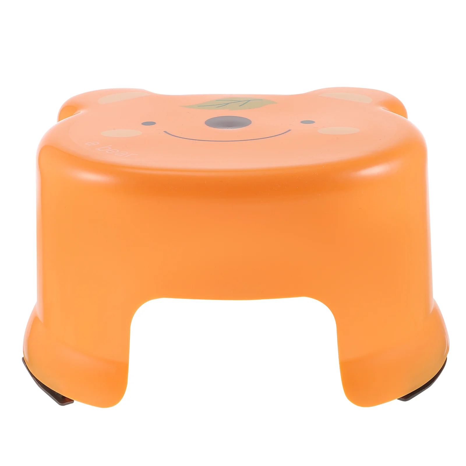 Kids Plastic Foot Stool with Cartoon Appearance Light Weight Non-Slip Surface Multi-Purpose Step Stool for Bathroom Kitchen Use