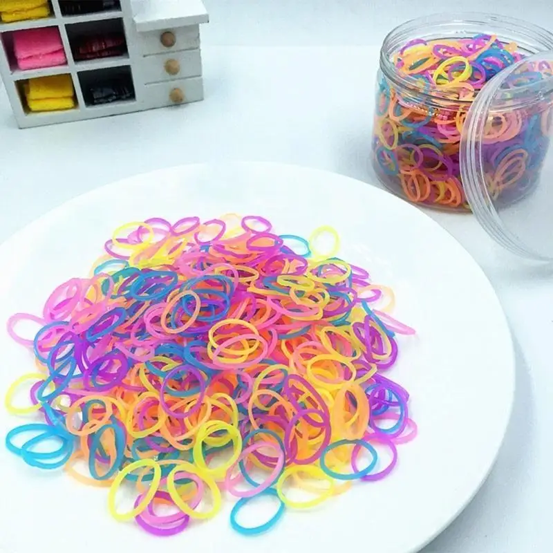 

652F Одноразовые резинки для волос Мягкая резинка Эластичная резинка для волос Мини-резинки для волос