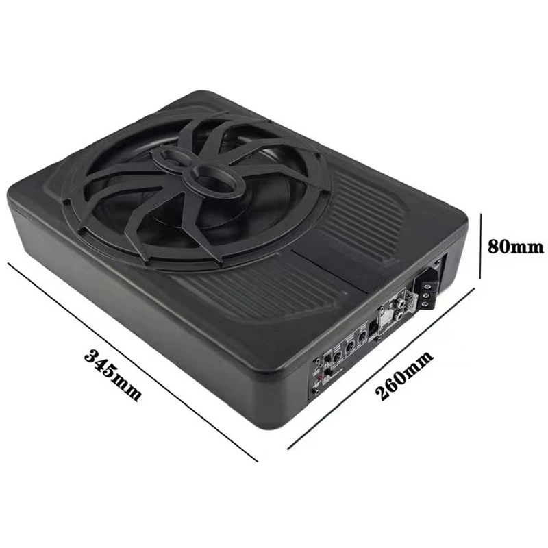 10-inch car subwoofer, modified ultra-thin under-seat 800W active amplifier, colorful atmosphere lights view 3