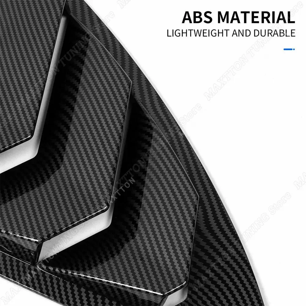 2pcs Car Rear Window Shutter Cover Trim Window Louver Side Vent Trim For Tesla Model 3 Model Y 2017-2022 2023 Accessories