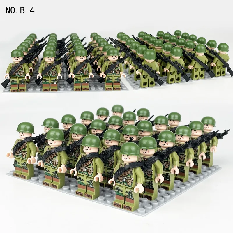 

Cool high8240IwoJimatraining American soldierboycross-border wholesale children small particles buildingblockassembly toy weapon