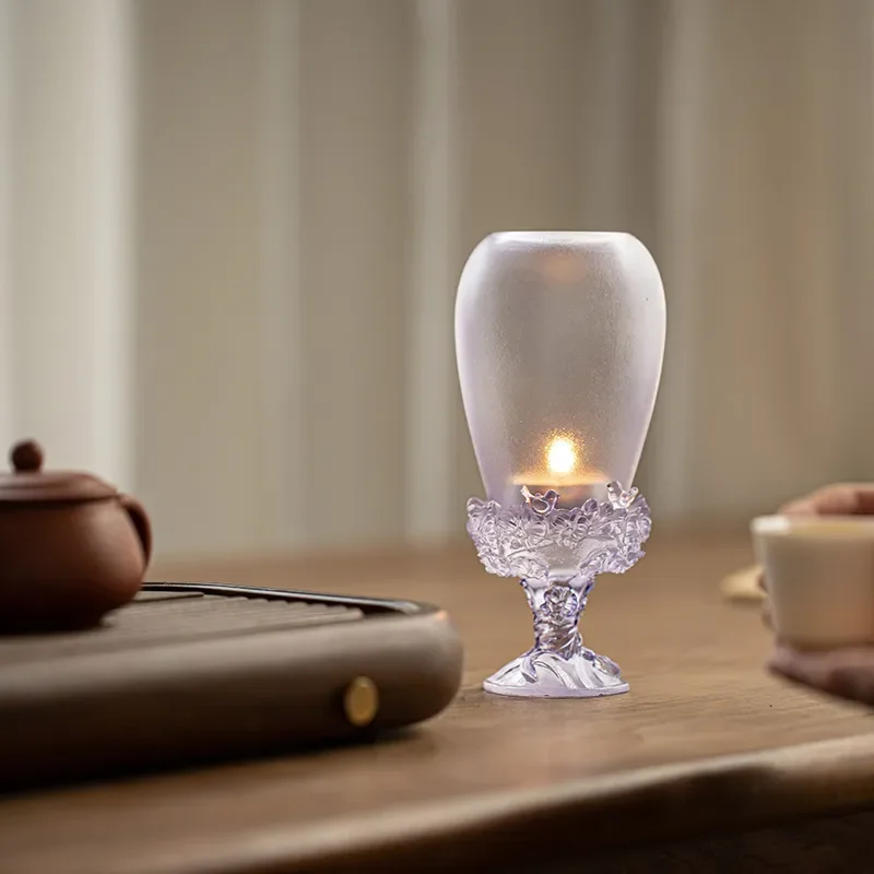 Antique matte light luxury glazed candle holder scented candle ornament tea room living room advanced atmosphere light tea