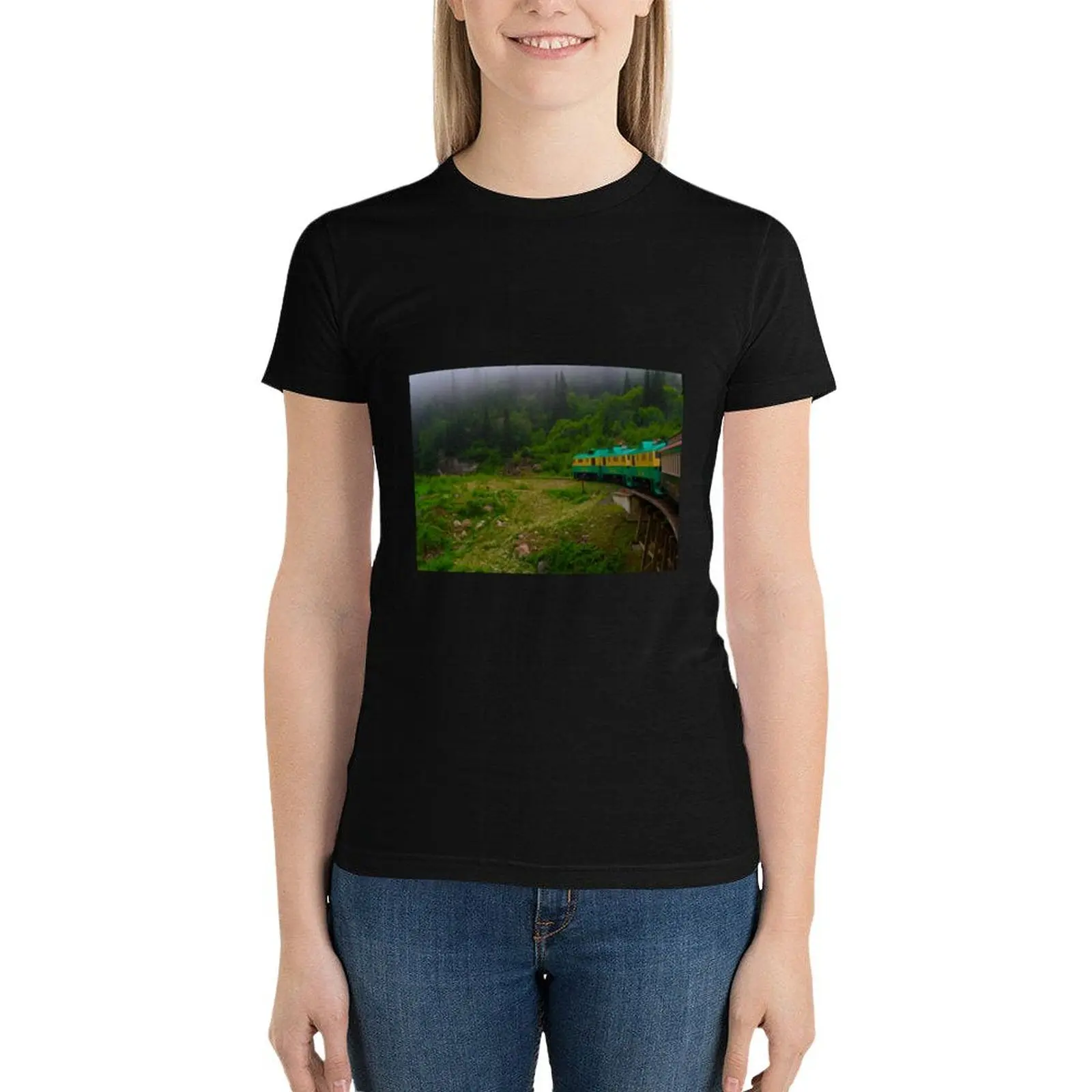 

White Pass and Yukon Route T-Shirt graphics Short sleeve tee Women tops