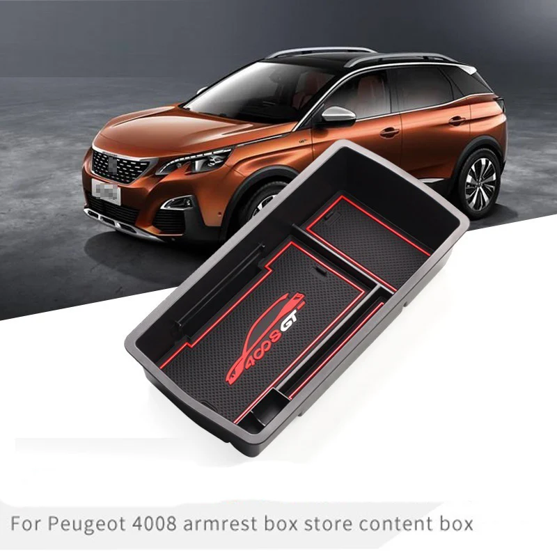

Storage Box For Peugeot 4008 2017-2024 Armrest Box Gas Car Room Interior Decoration Auto Accessories