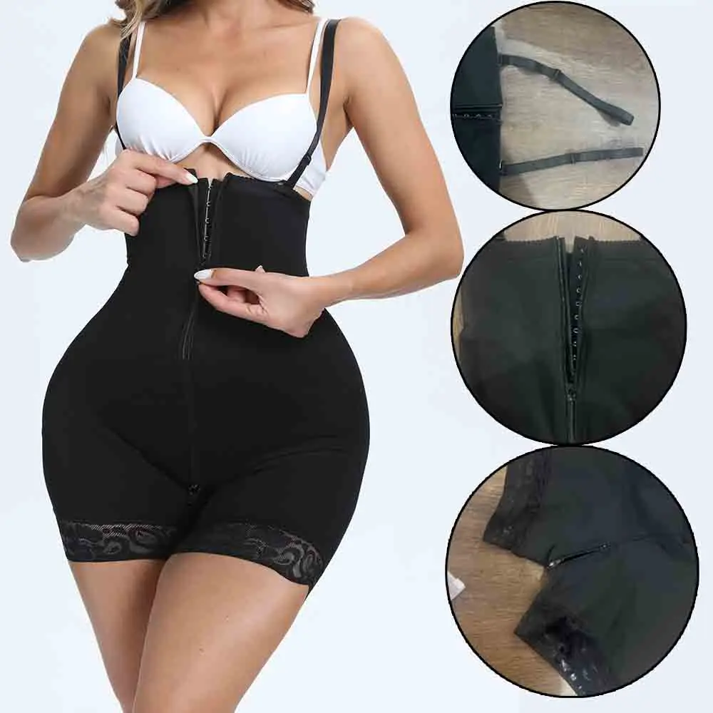 سراويل داخلية لتقليل وتشكيل الجسم للتحكم في البطن وسحاب للتخسيس بخصر عالٍ، سراويل داخلية لتشكيل الجسم للتحكم في البطن #2